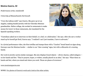 Boston Globe profile of Monica Guerra's thesis work.